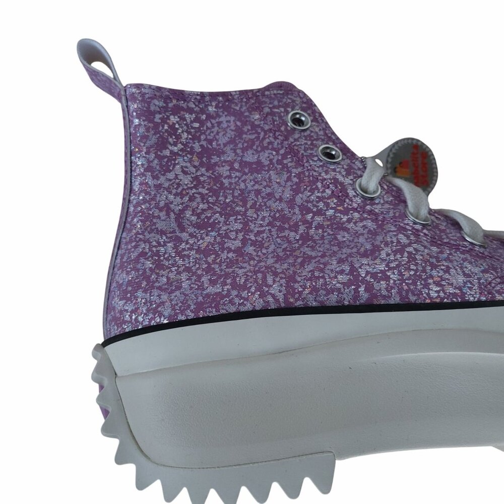 ✨Converse Run Star Hike Platform Hi 9 Women Shoes Sneaker Glitter Purple A10096C - Picture 6 of 9